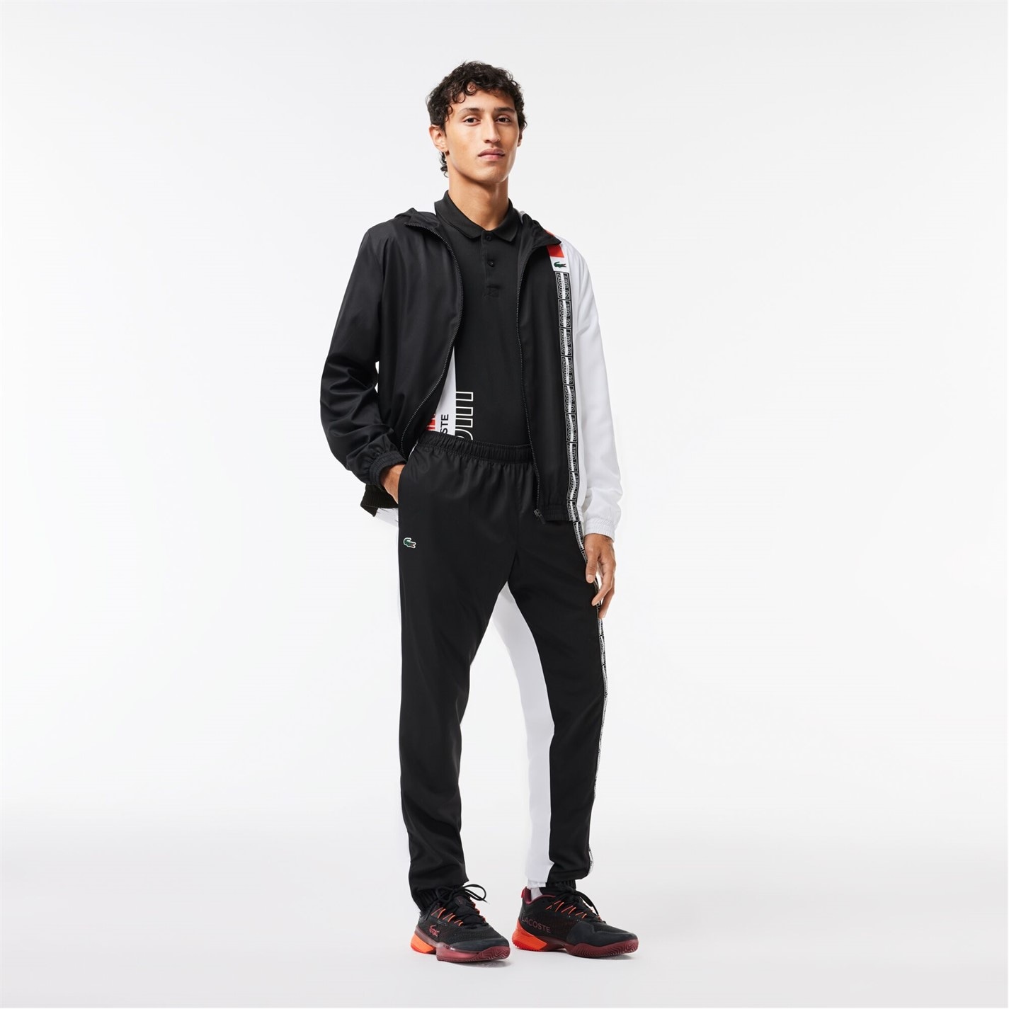 Tepláky Lacoste Black 6704906 Men's Closed Hem Woven Tracksuit Joggers - 7