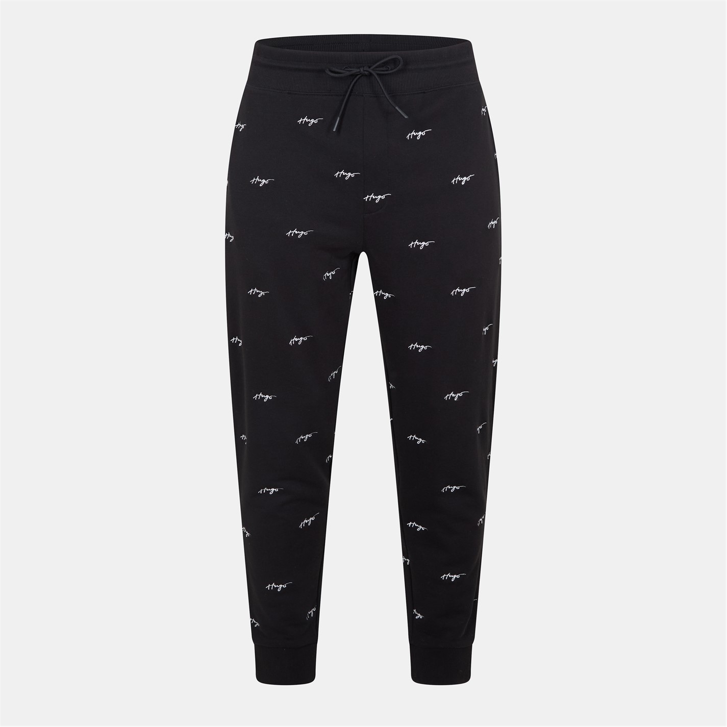 Tepláky Hugo Black 6689888 Men's Duritiba Black Closed Hem Woven Tracksuit Joggers - 1