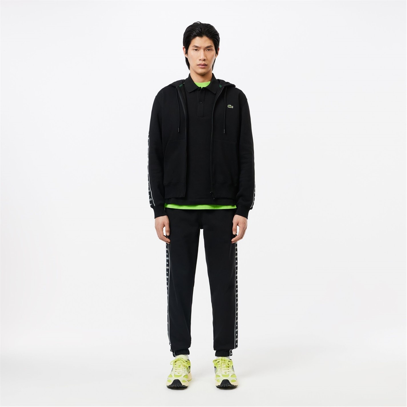Tepláky Lacoste Black 7624343 Men's Closed Hem Woven Tracksuit Joggers - 2