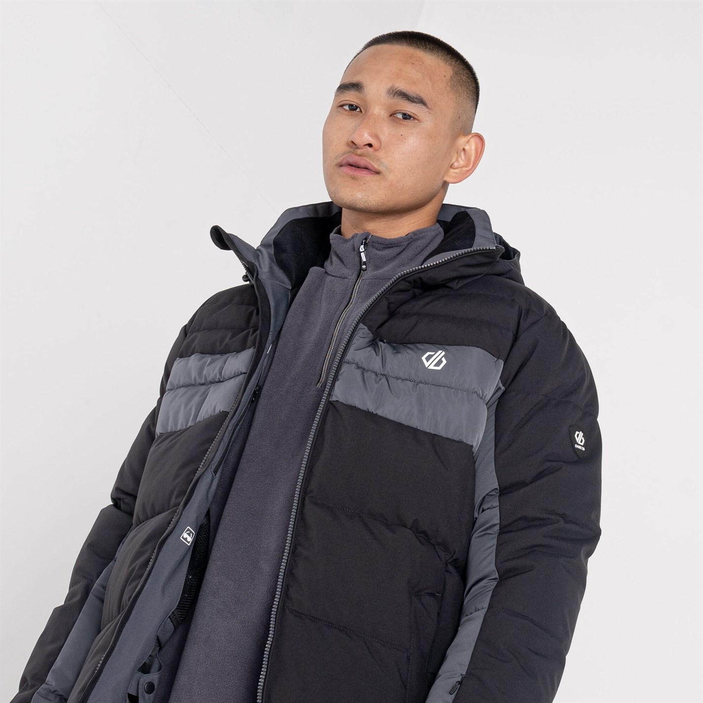 Bunda Dare 2b Black 4097792 Men's Denote Waterproof Recycled Long Sleeve Ski Jacket - 14