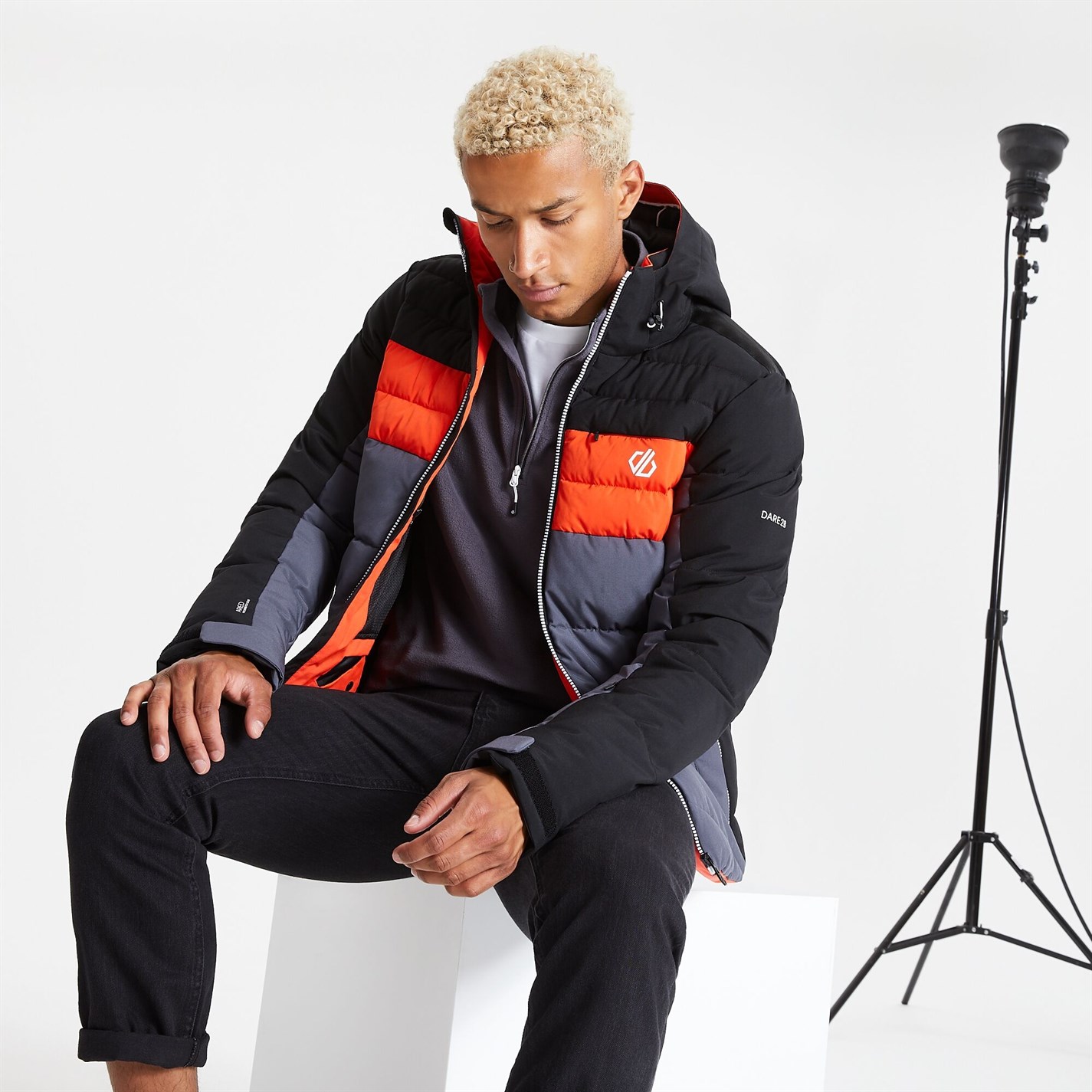 Bunda Dare 2b Black 4097792 Men's Denote Waterproof Recycled Long Sleeve Ski Jacket - 10