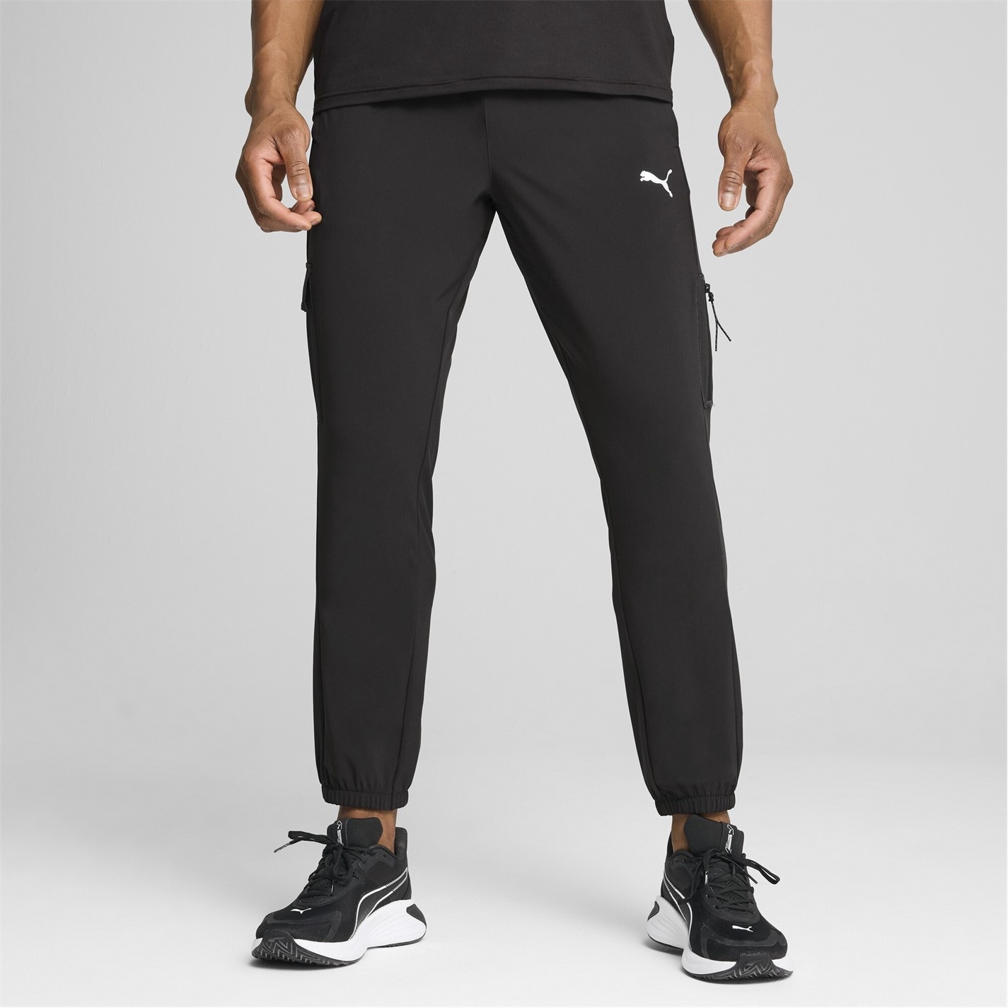 Tepláky Puma Puma Black 8864839 Men's Flex Open Hem Woven Joggers - 2