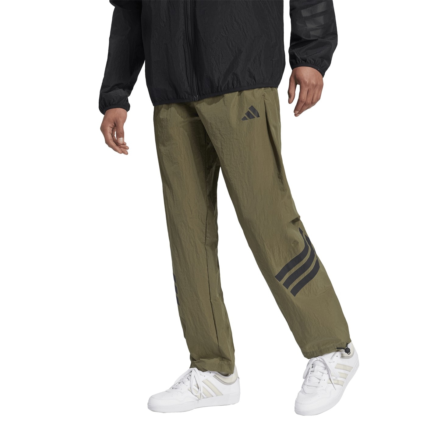Tepláky adidas Olive Strata 1187698 Men's Future Icons Ripstop WIND.RDY Open Hem Woven Tracksuit Joggers - 2