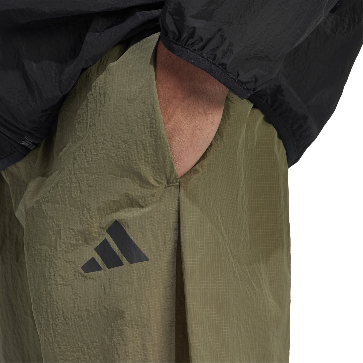 Tepláky adidas Olive Strata 1187698 Men's Future Icons Ripstop WIND.RDY Open Hem Woven Tracksuit Joggers - 4