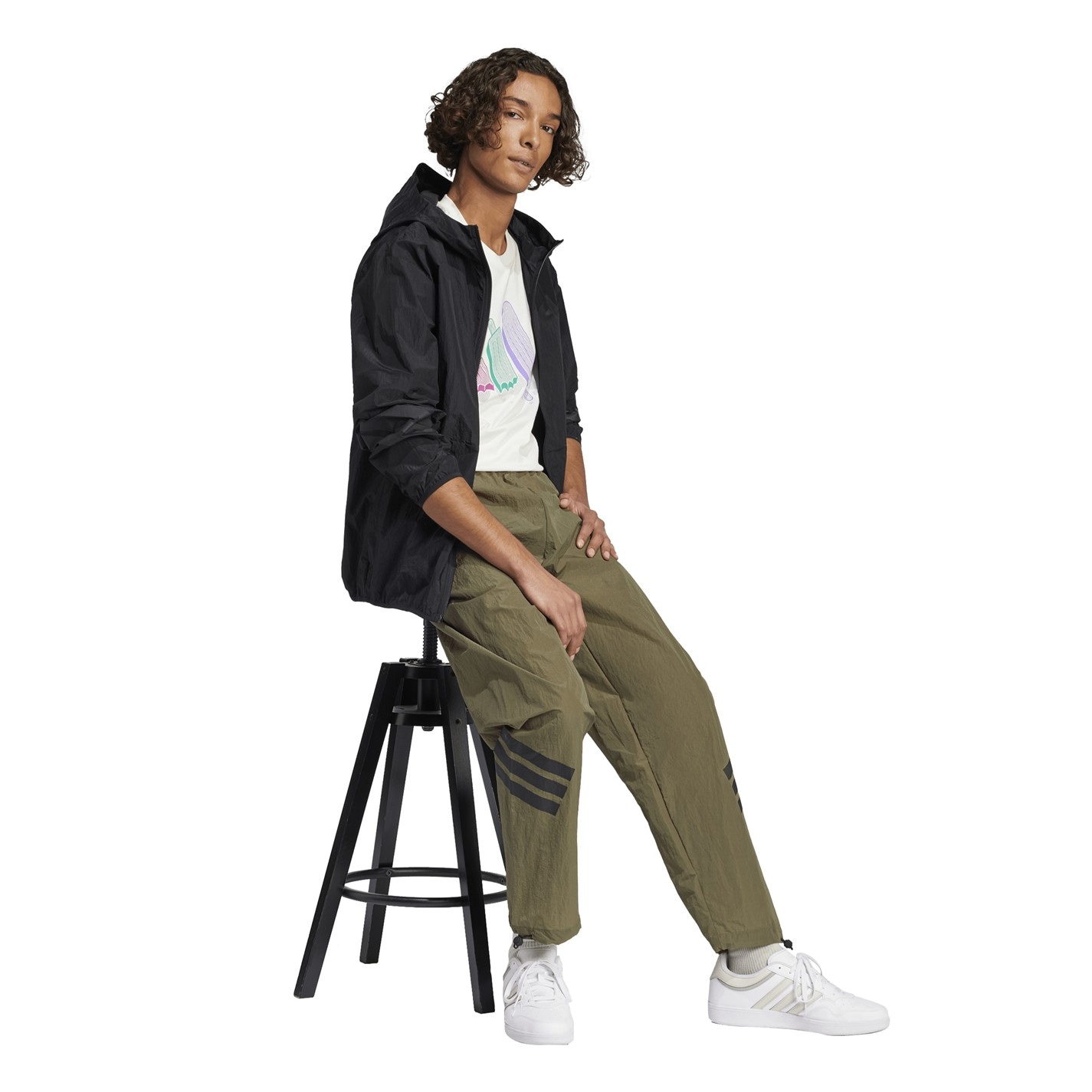 Tepláky adidas Olive Strata 1187698 Men's Future Icons Ripstop WIND.RDY Open Hem Woven Tracksuit Joggers - 6