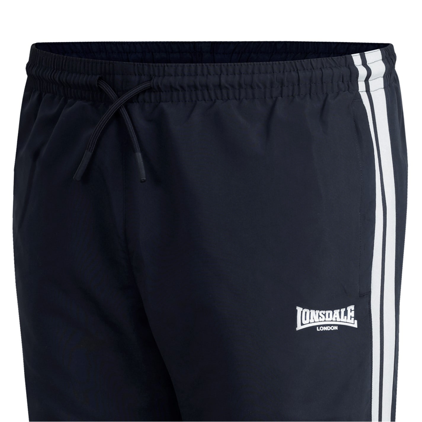 Tepláky Lonsdale Black 8402313 2 Stripe OH Woven Bottom Mens - 4