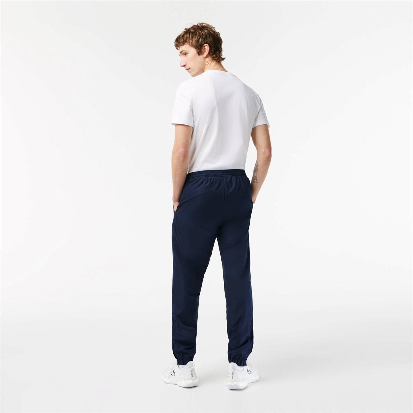 Kalhoty Lacoste Navy 166 7328580 Men's Taffeta Closed Hem Tracksuit Bottoms - 2