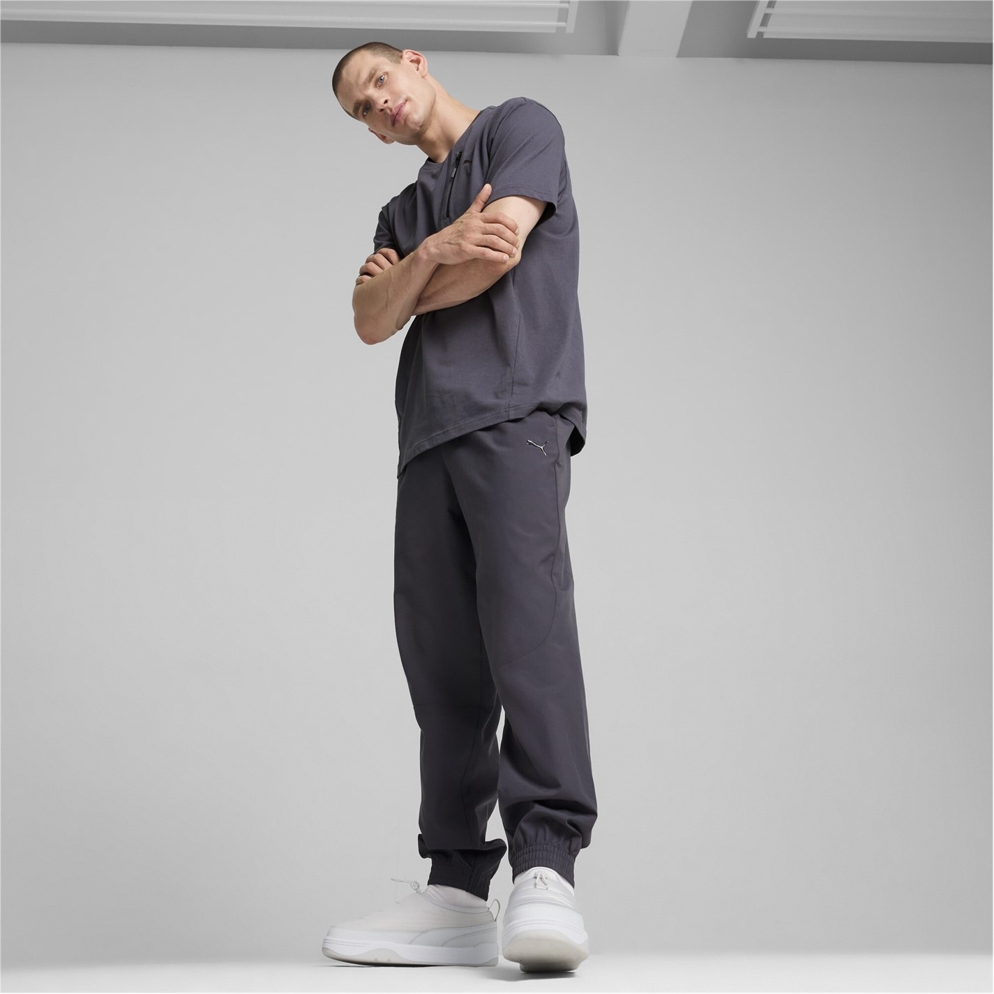 Tepláky Puma Silver Gray 8837668 Men's Rad Cal Closed Hem Woven Jogger - 4