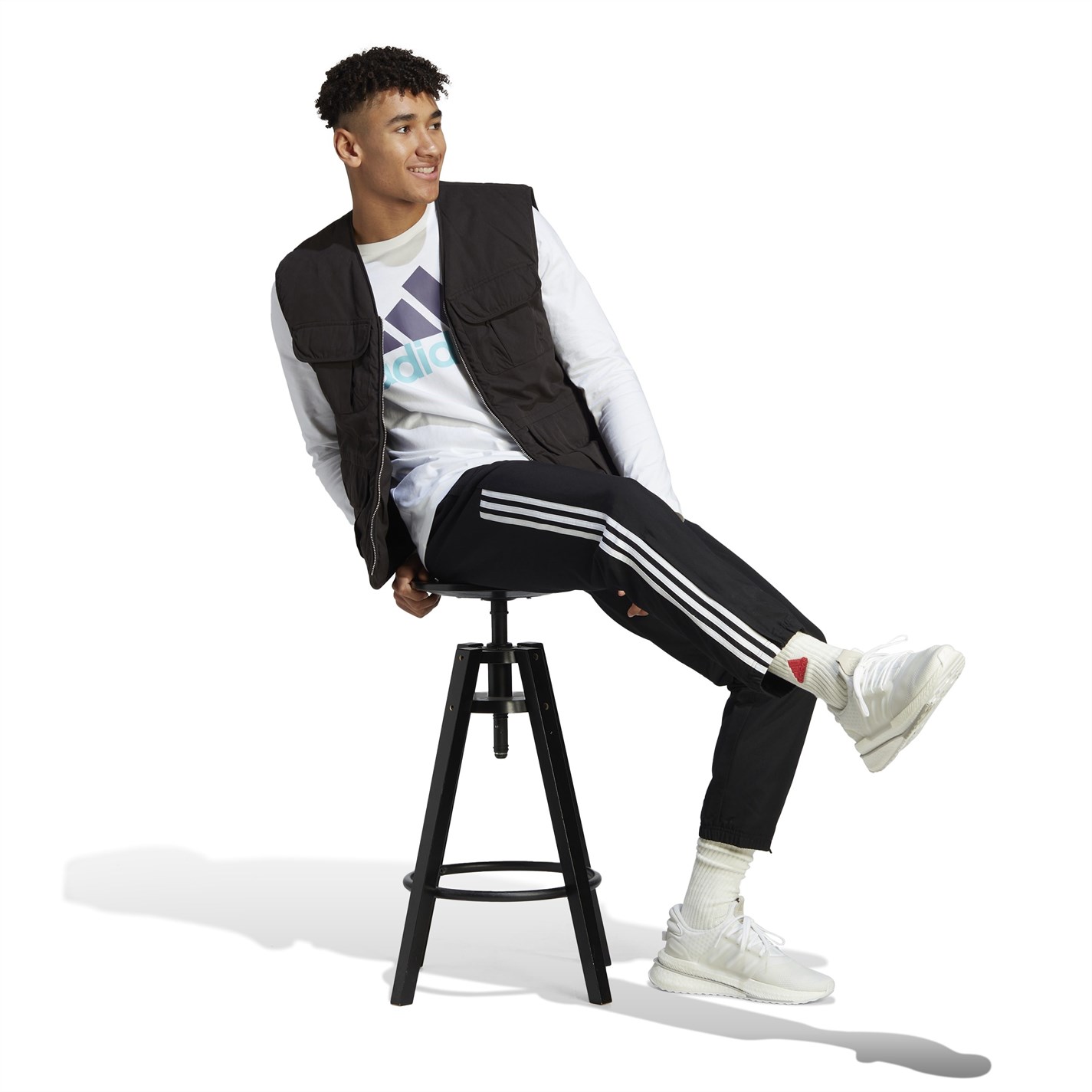 Tepláky adidas Black 2467454 Mens Samson 4.0 Tracksuit Bottoms - 4