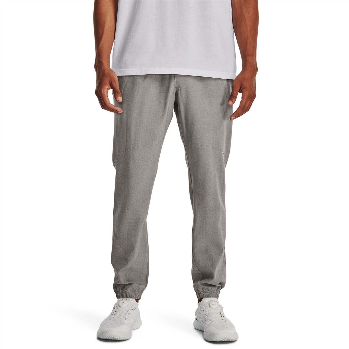 Tepláky Under Armour Grey 4519769 Men's Stretch Printed Closed Hem Woven Joggers - 2