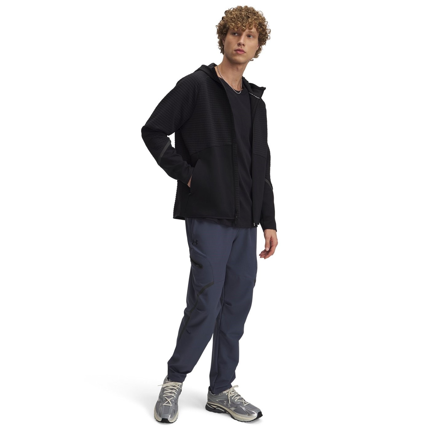 Tepláky Under Armour Grey 1471042 Men's Unstop Cargo Closed Hem Woven Joggers - 4