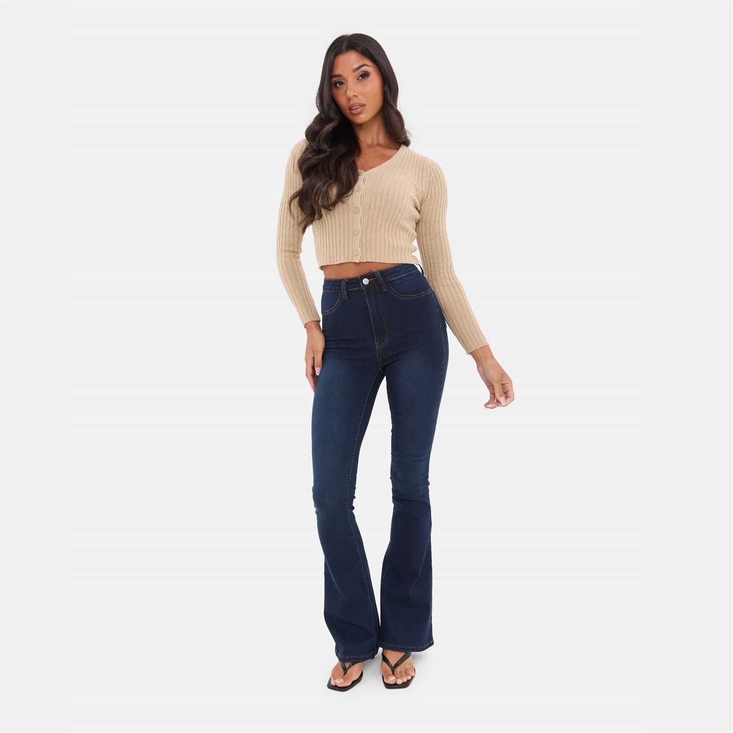 I Saw It First Oatmeal 7359965 Fine Gauge Knit Cardigan - 4