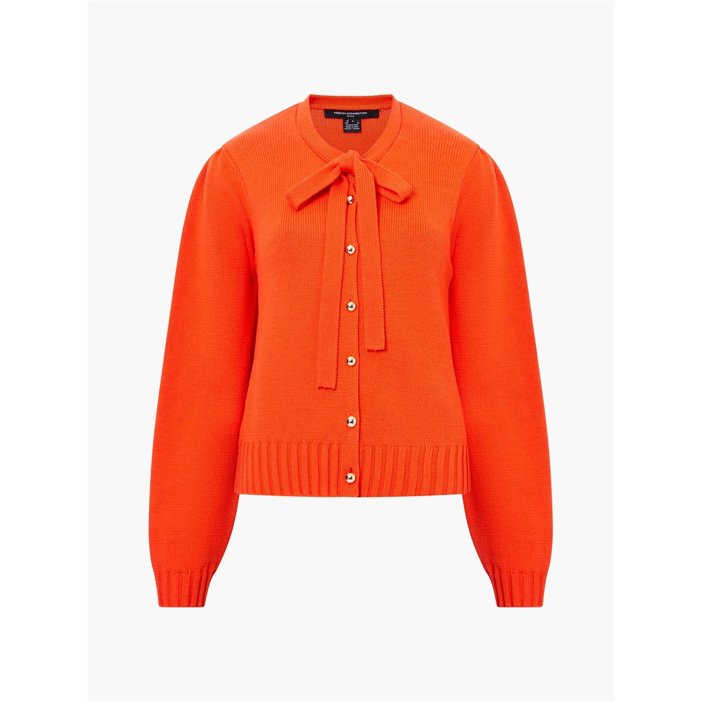 French Connection Orange 7785851 Women's Varli Front Button Lightweight Cardigan - 4