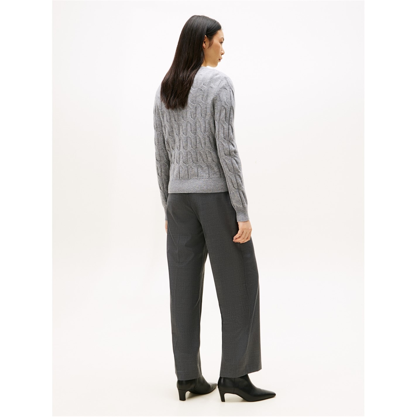 Tommy Hilfiger Mid Grey Heath 1202858 Women's Cable Cardigan - 4