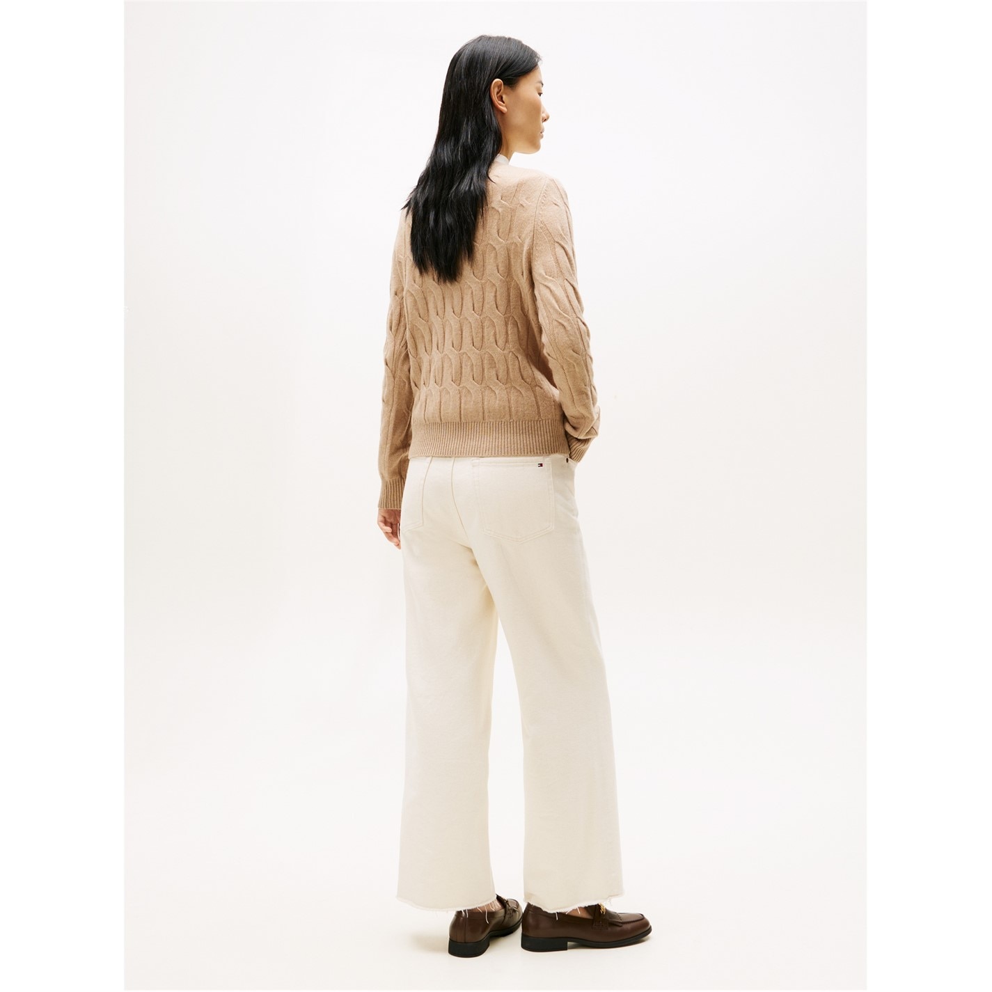 Tommy Hilfiger Safari Heather 4345441 Women's Cable Cardigan - 4