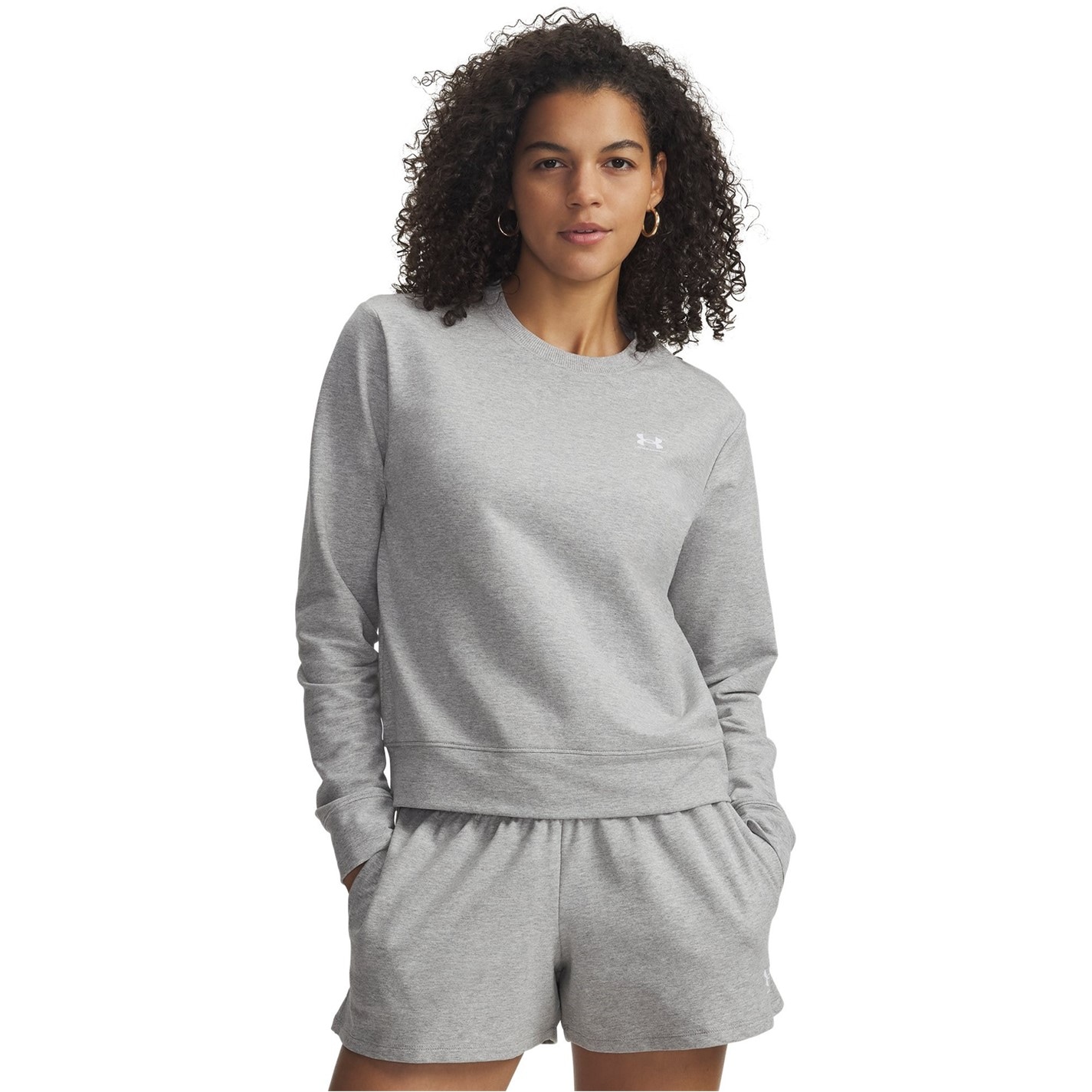 Bunda Under Armour Mod Gray 7647864 Womens Sport Terry Performance Tracksuit Top - 1