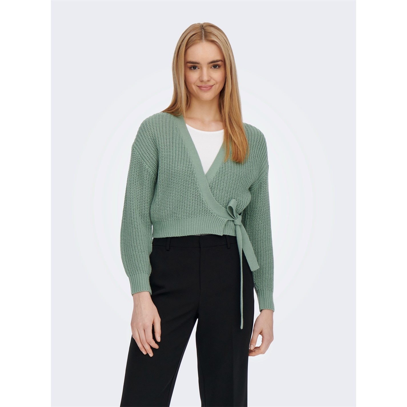 Šaty Only Chinois Green 774951 Women's Breda Wrap Cardigan - 1