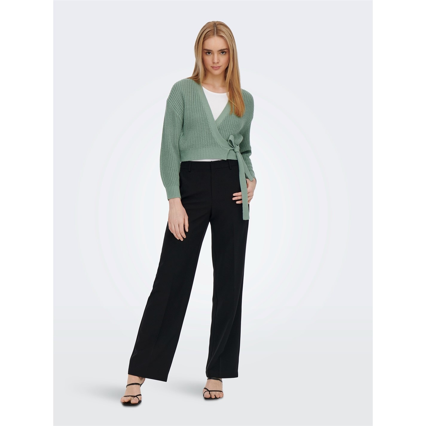 Šaty Only Chinois Green 774951 Women's Breda Wrap Cardigan - 3