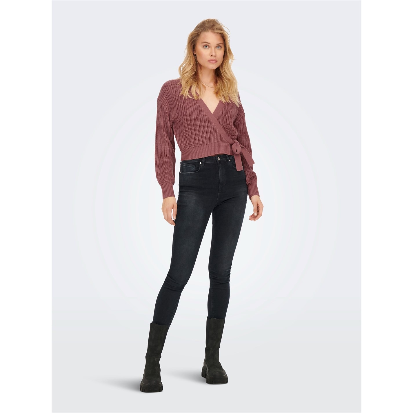 Šaty Only Nostalgia Rose 6721305 Women's Breda Wrap Cardigan - 3