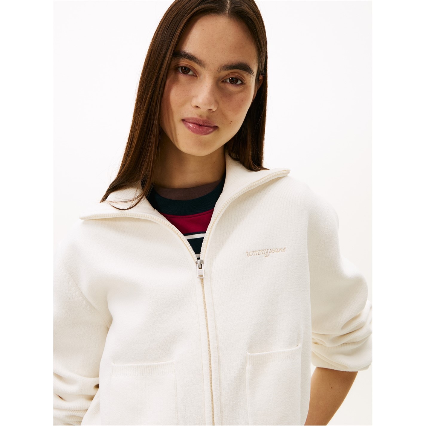 Tommy Jeans Ancient White 300463 TJ Cozy Script Crdi Ld61 - 3