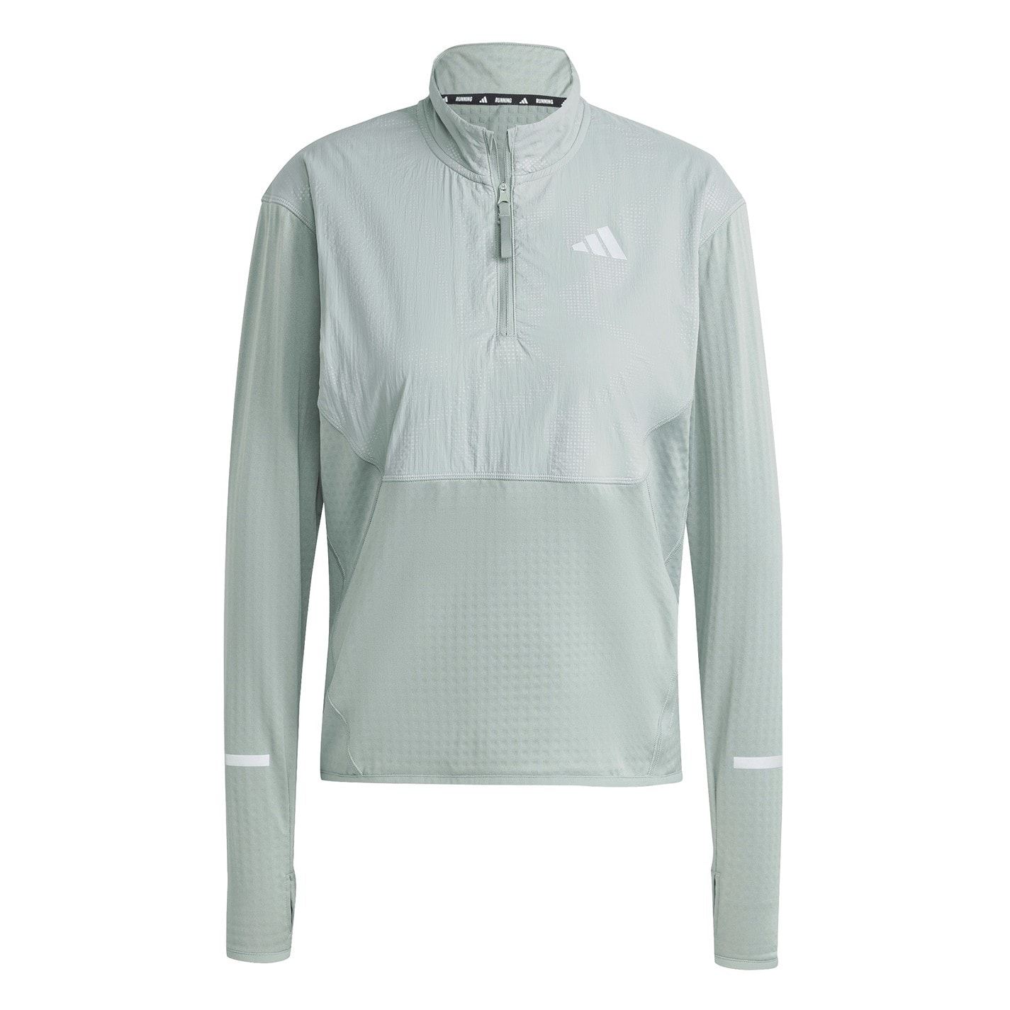 Bunda adidas Silver Green 6608181 Women's Ultimate High Visibility Half Zip Performance Tracksuit Top - 1