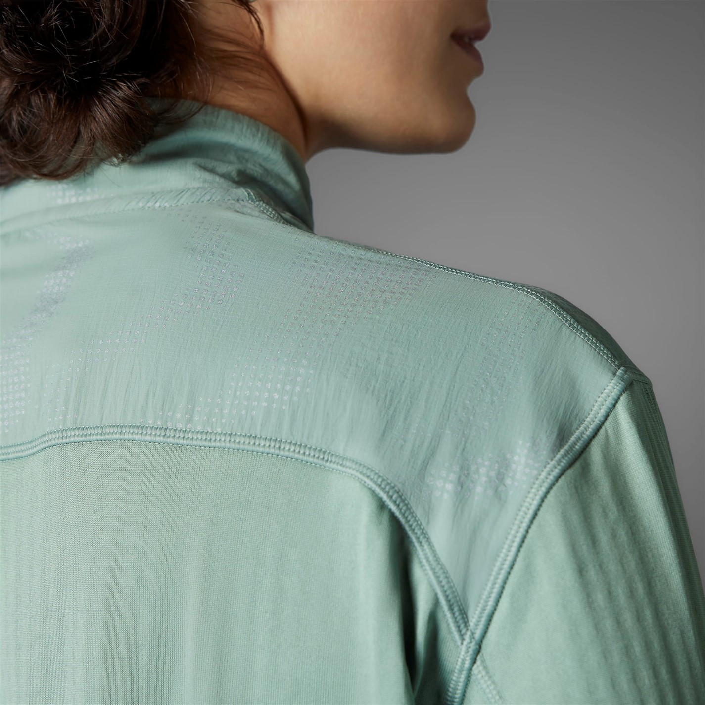 Bunda adidas Silver Green 6608181 Women's Ultimate High Visibility Half Zip Performance Tracksuit Top - 15