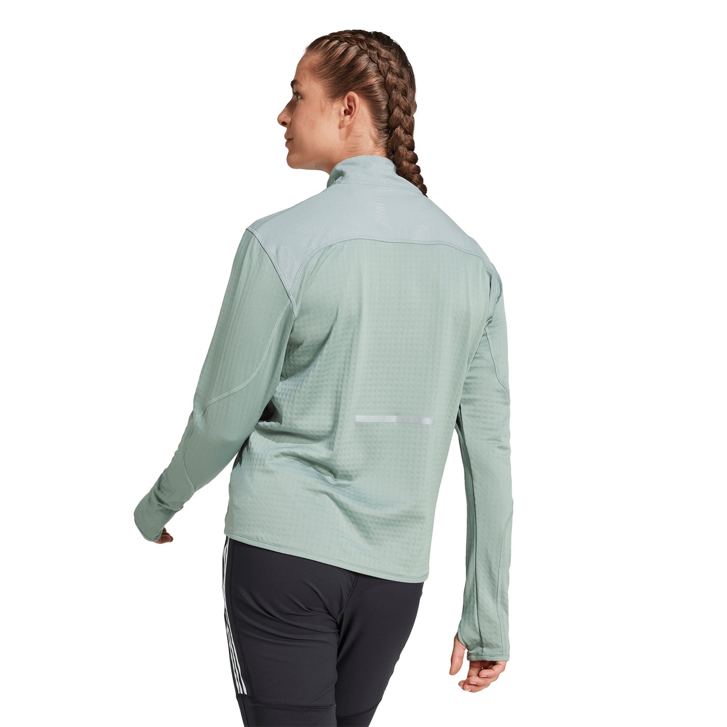 Bunda adidas Silver Green 6608181 Women's Ultimate High Visibility Half Zip Performance Tracksuit Top - 3