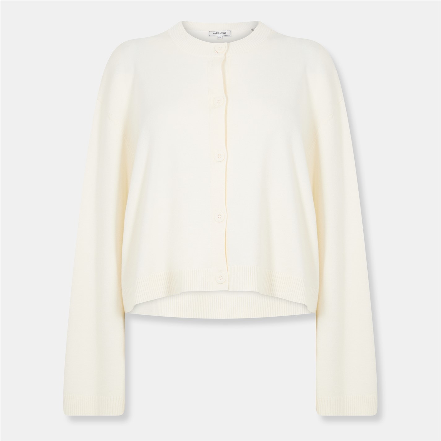 Jack Wills Vintage White 6984105 Women's WideRib Cardigan - 1