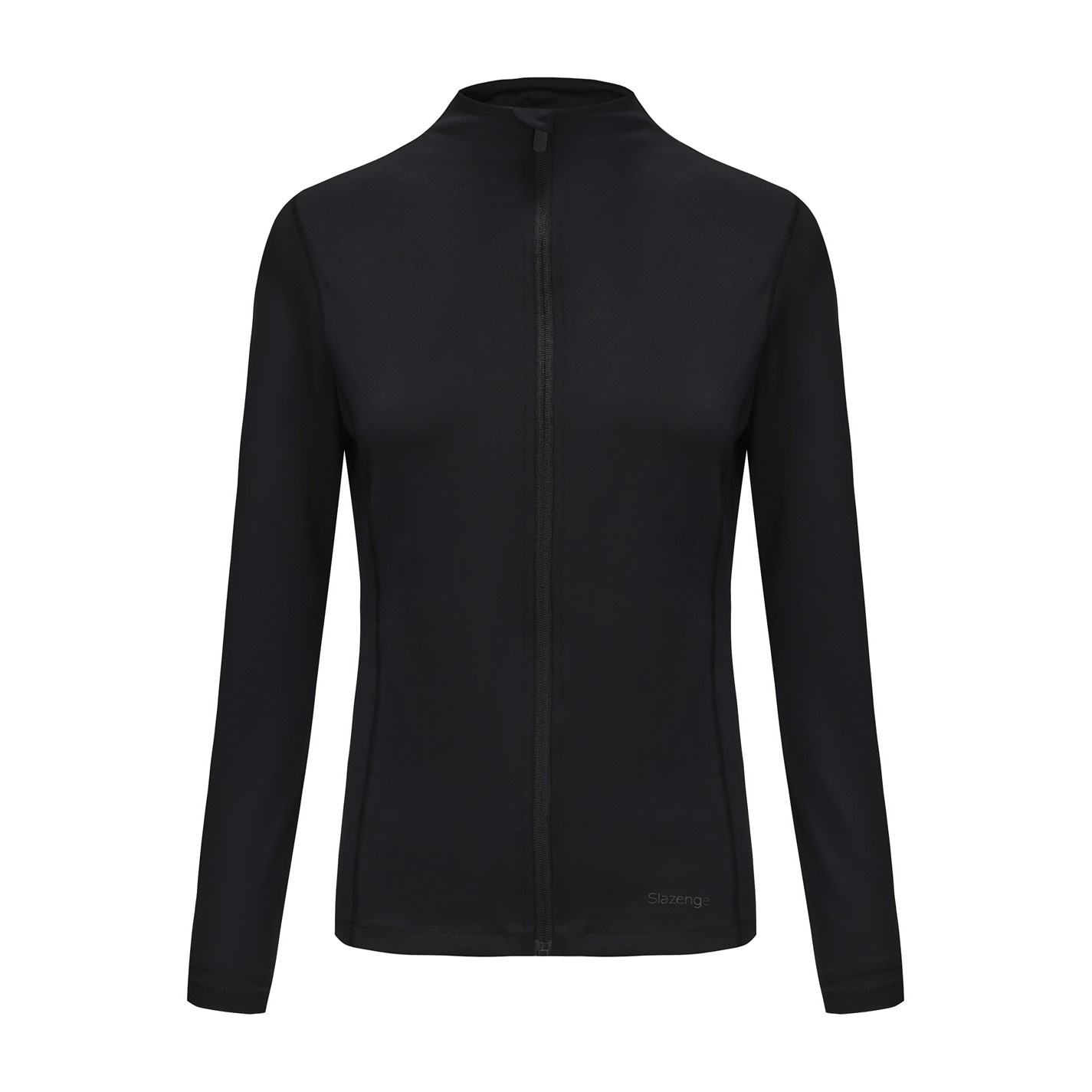 Bunda Slazenger Black 5283161 Women's Slim Fit Zip Collar Performance Tracksuit Top - 1