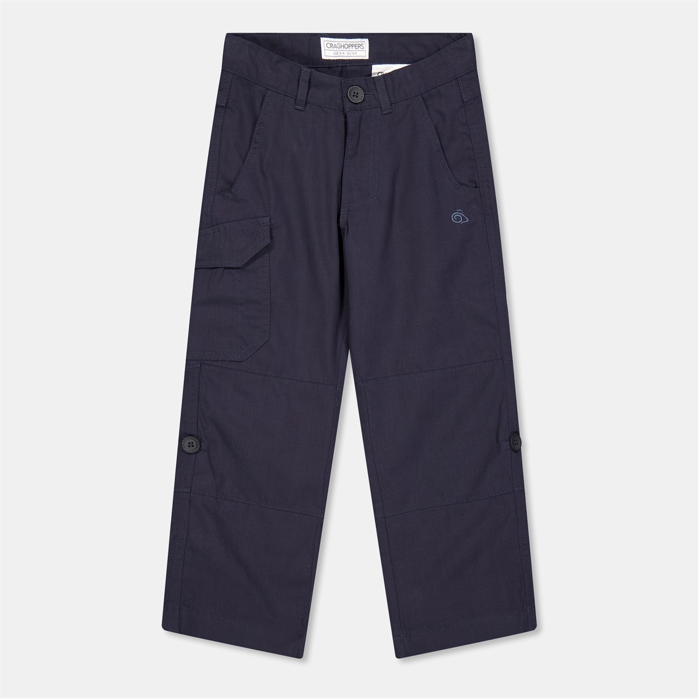 Craghoppers DK Navy 5866359 Unisex Kids' Crag Kiwi Walking Trousers - 1