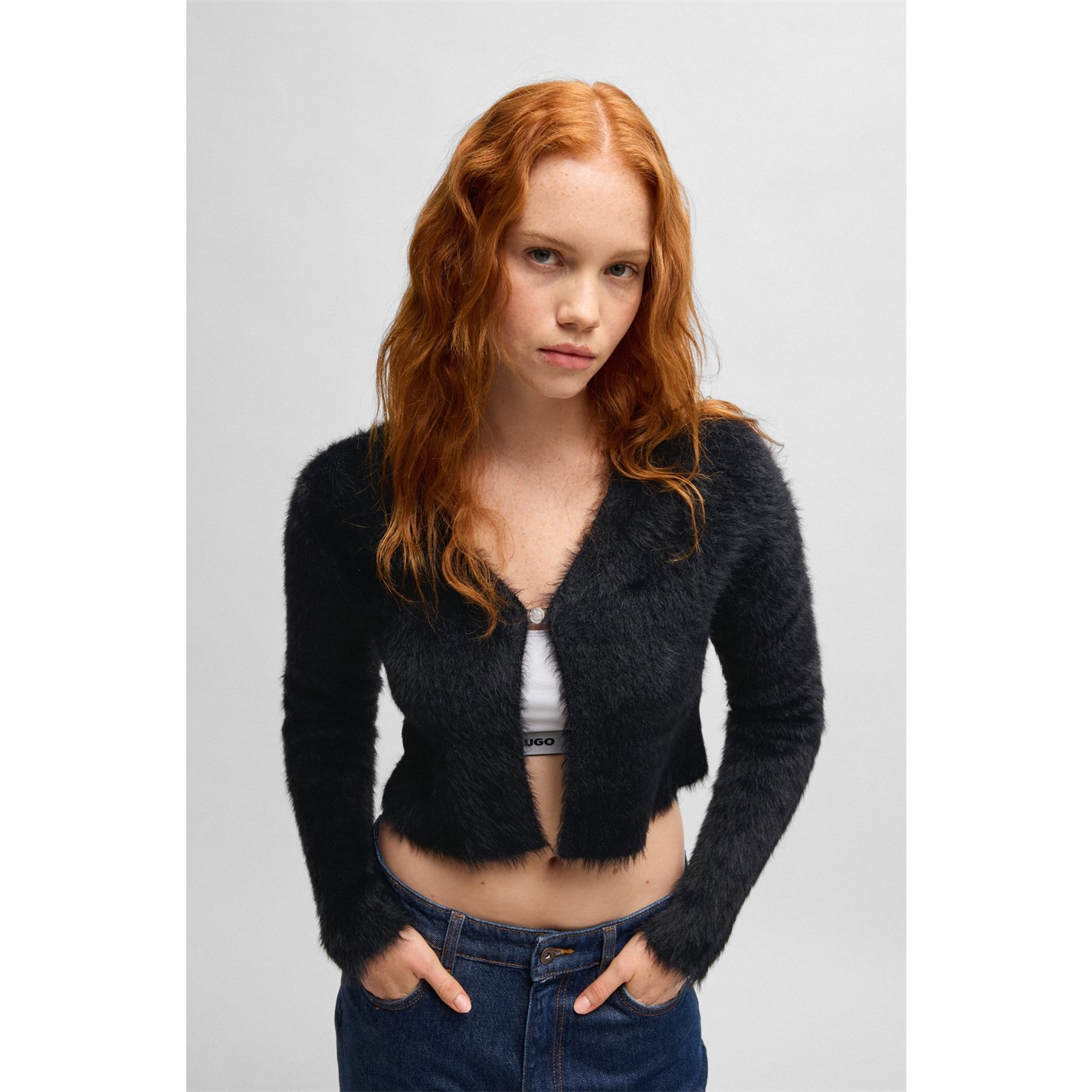Hugo Black 8017146 Women's Suvano Knitted Cardigan - 2
