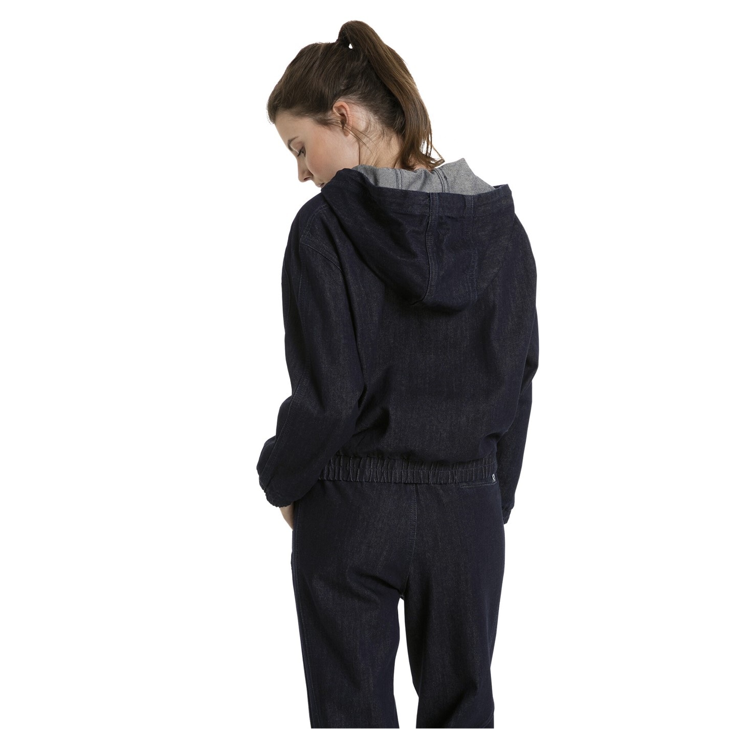 Bunda Puma Black 5420575 (8) Denim T7 Track Jacket Womens - 4