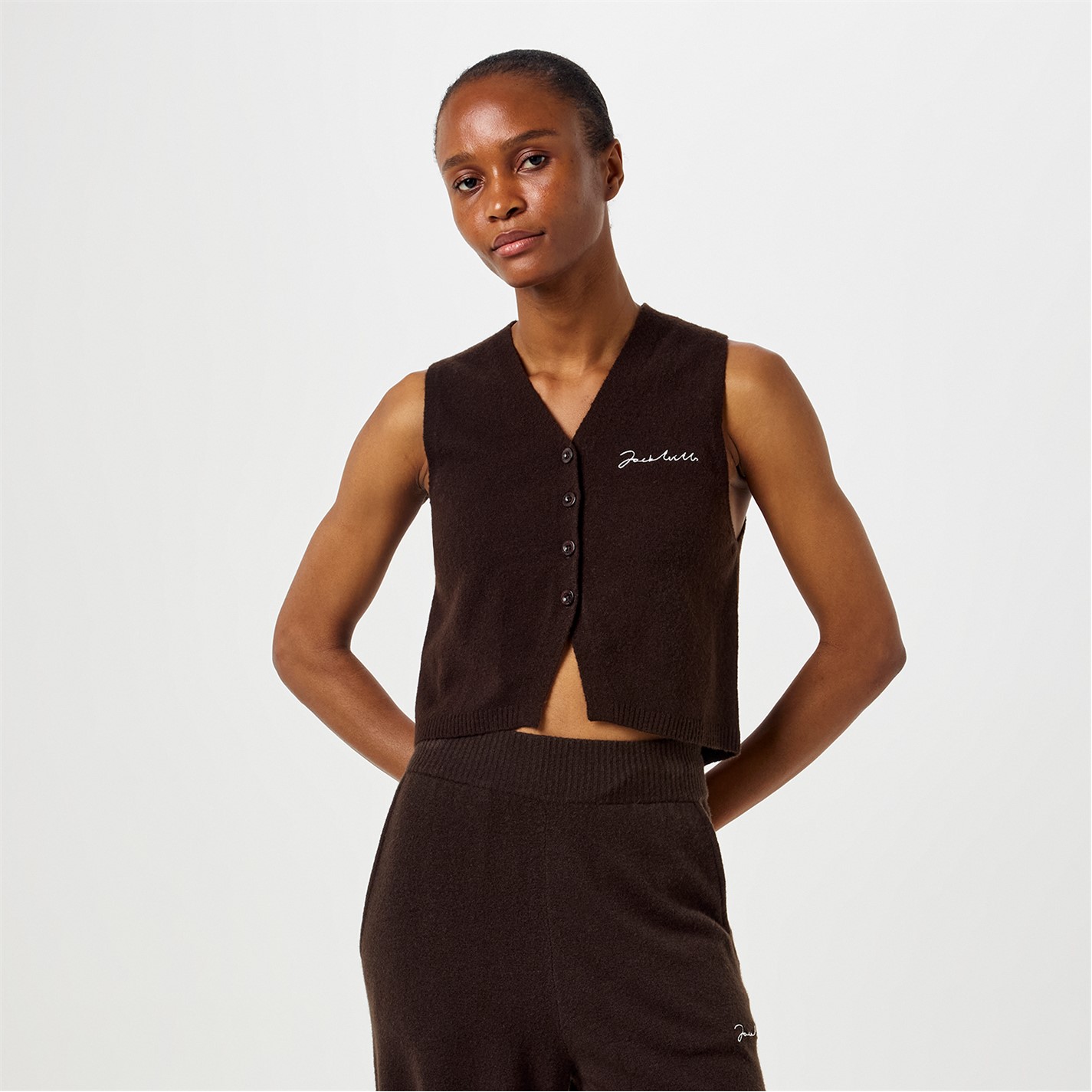 Šaty Jack Wills Cocoa 2742312 Women's Knitted Sweater Vest - 1
