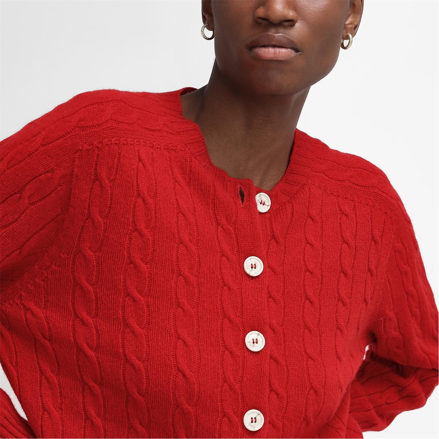 Barbour Ruby Red 1510008 The Edit by Alexa Gail Cardigan - 4