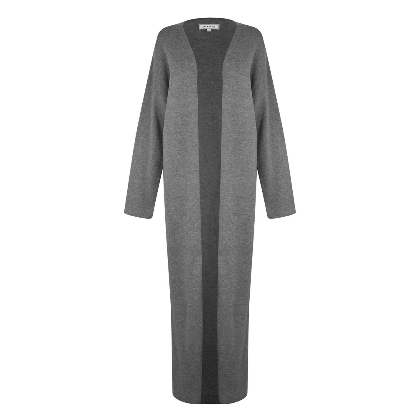 Šaty Jack Wills Charcoal Marl 6713648 Women's Maxi Length Cardigan - 5