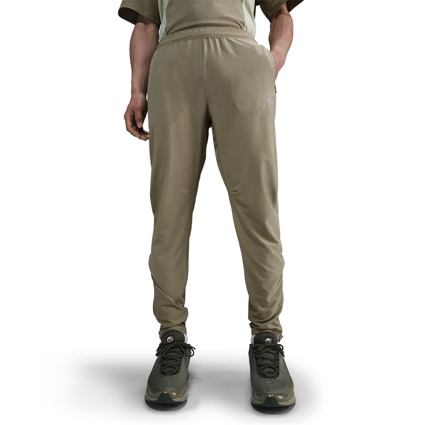Tepláky Nike Olive Green 762139 Air Run Tracksuit Bottoms Mens - 1