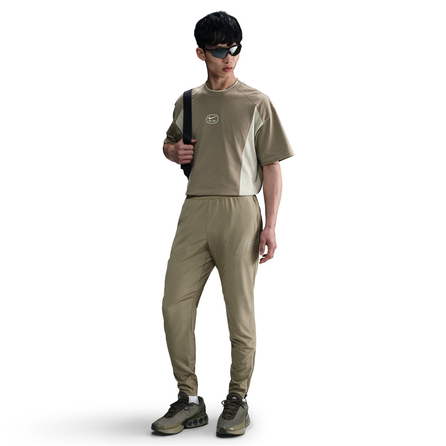 Tepláky Nike Olive Green 762139 Air Run Tracksuit Bottoms Mens - 2
