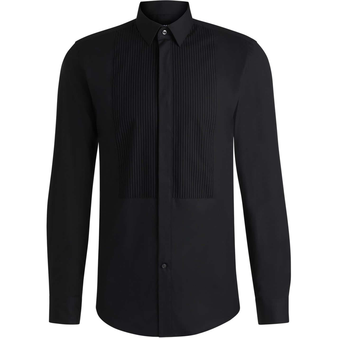 Košile Boss Black 001 4311677 Men's HHANKParty5 Long Sleeve Patterned Tailored Shirt - 1