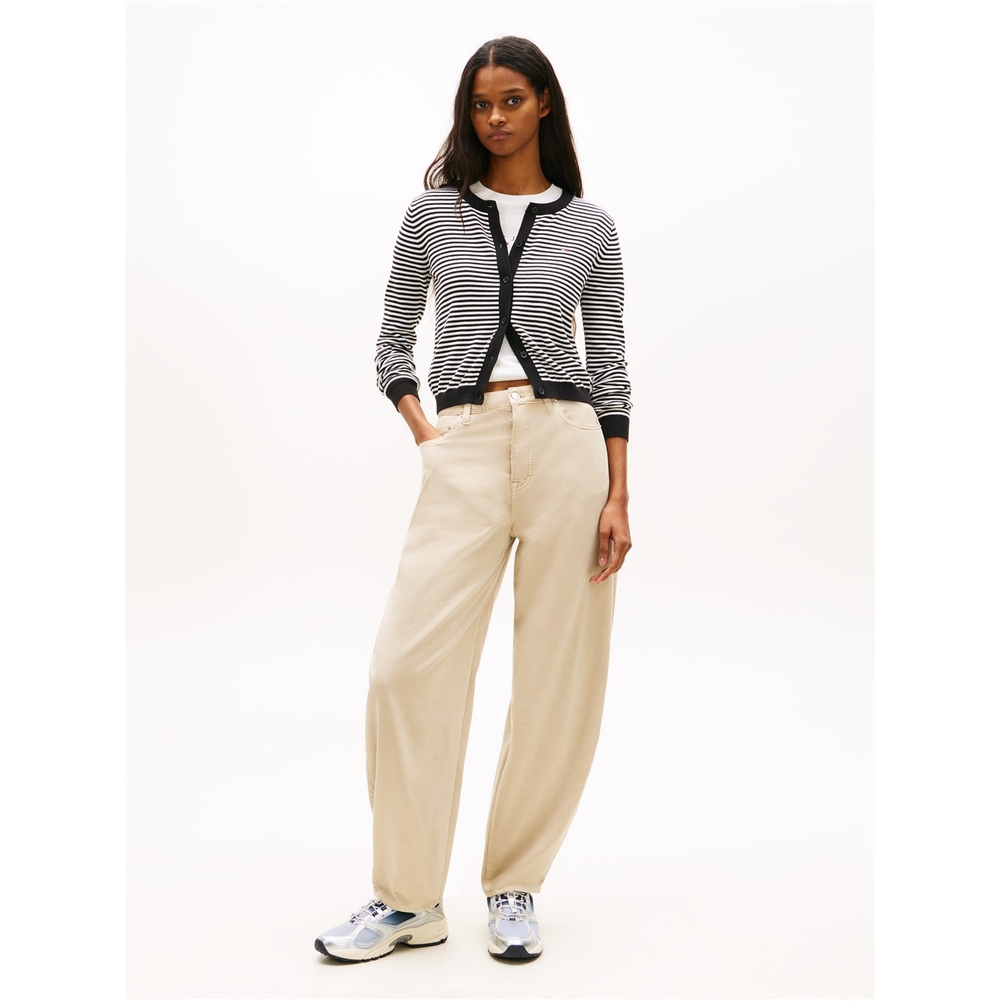 Tommy Jeans Black Stripe 931846 Women's Cardigan - 4