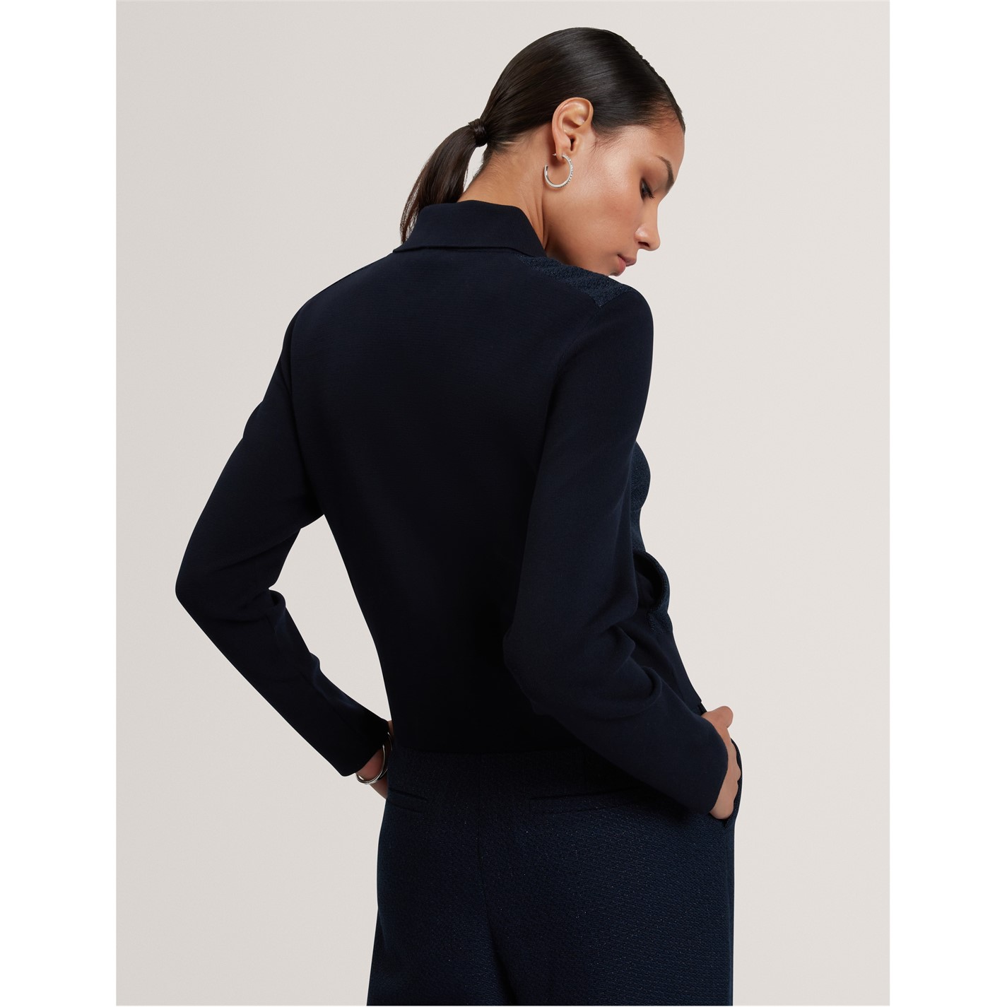 Ted Baker Navy 252463 Women's Knitted Zipped Cardigan - 3