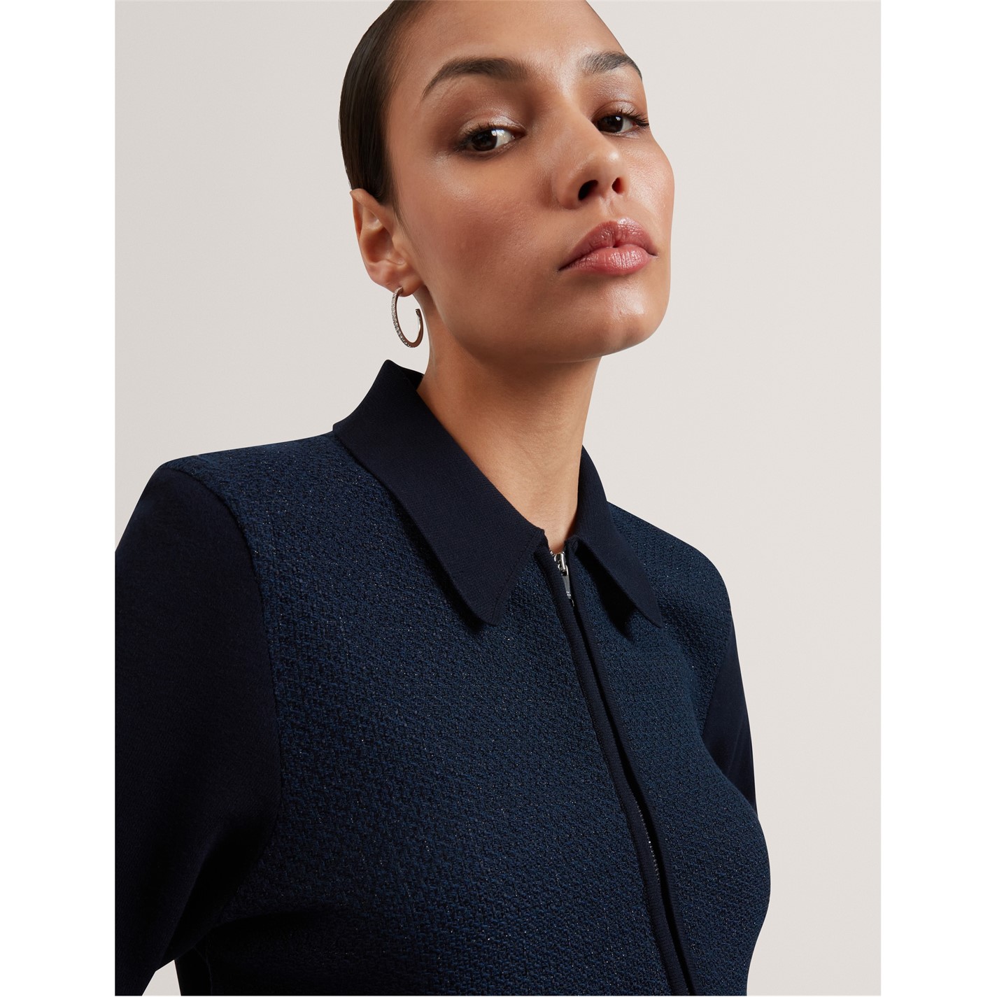 Ted Baker Navy 252463 Women's Knitted Zipped Cardigan - 4