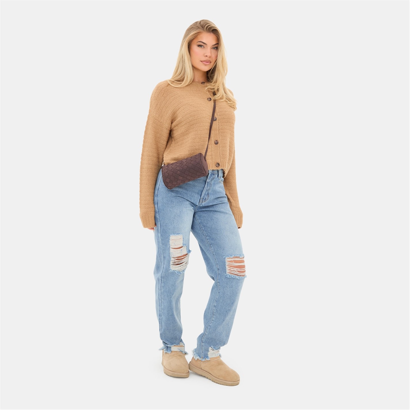 I Saw It First Mocha 2503516 Button Detail Cardigan - 3