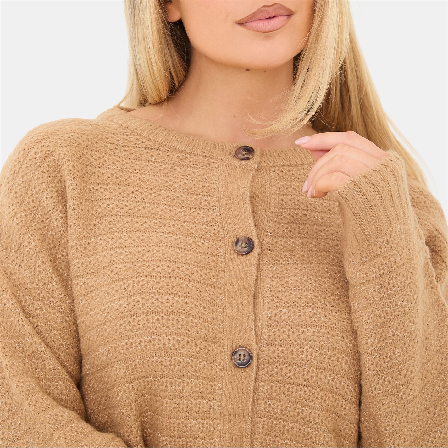 I Saw It First Mocha 2503516 Button Detail Cardigan - 4