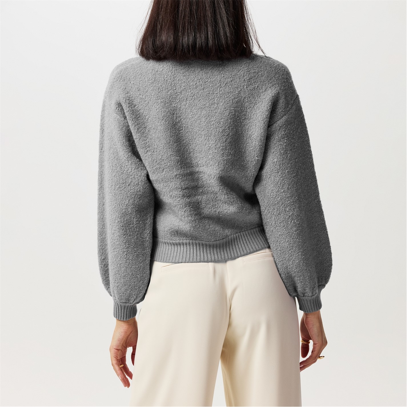 French Connection Dove Grey 141261 Women's Melissa Knitted Cardigan - 3
