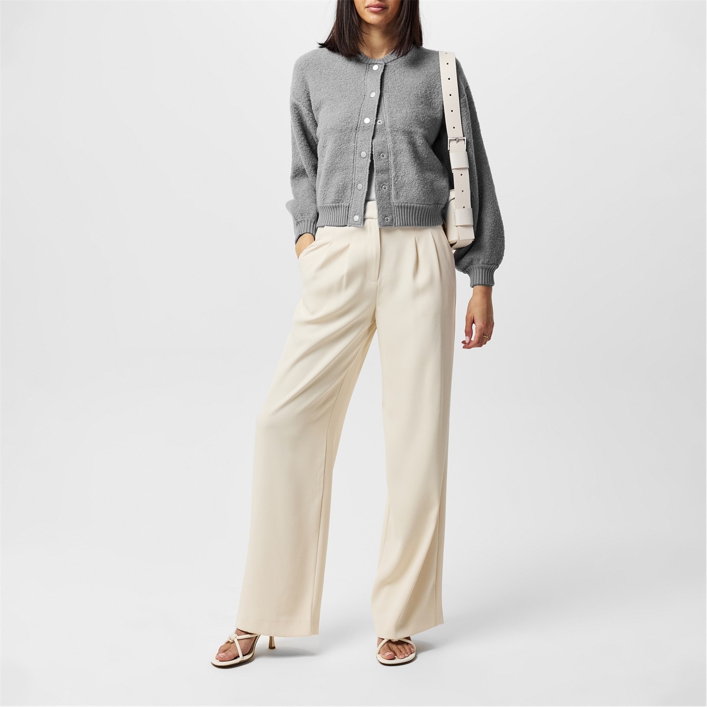 French Connection Dove Grey 141261 Women's Melissa Knitted Cardigan - 4
