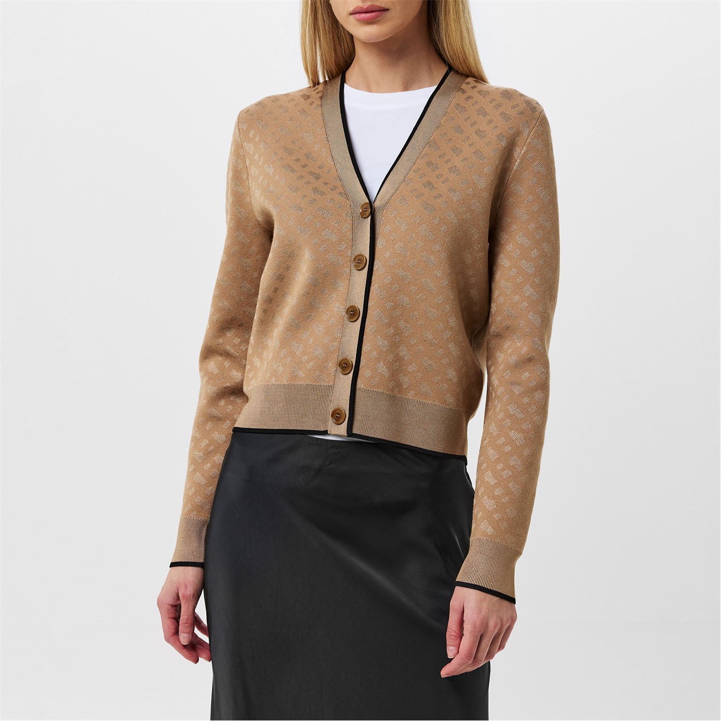 BOSS Med Beige 9201626 Women's BB Knitted Cardigan Fabric Style - 3