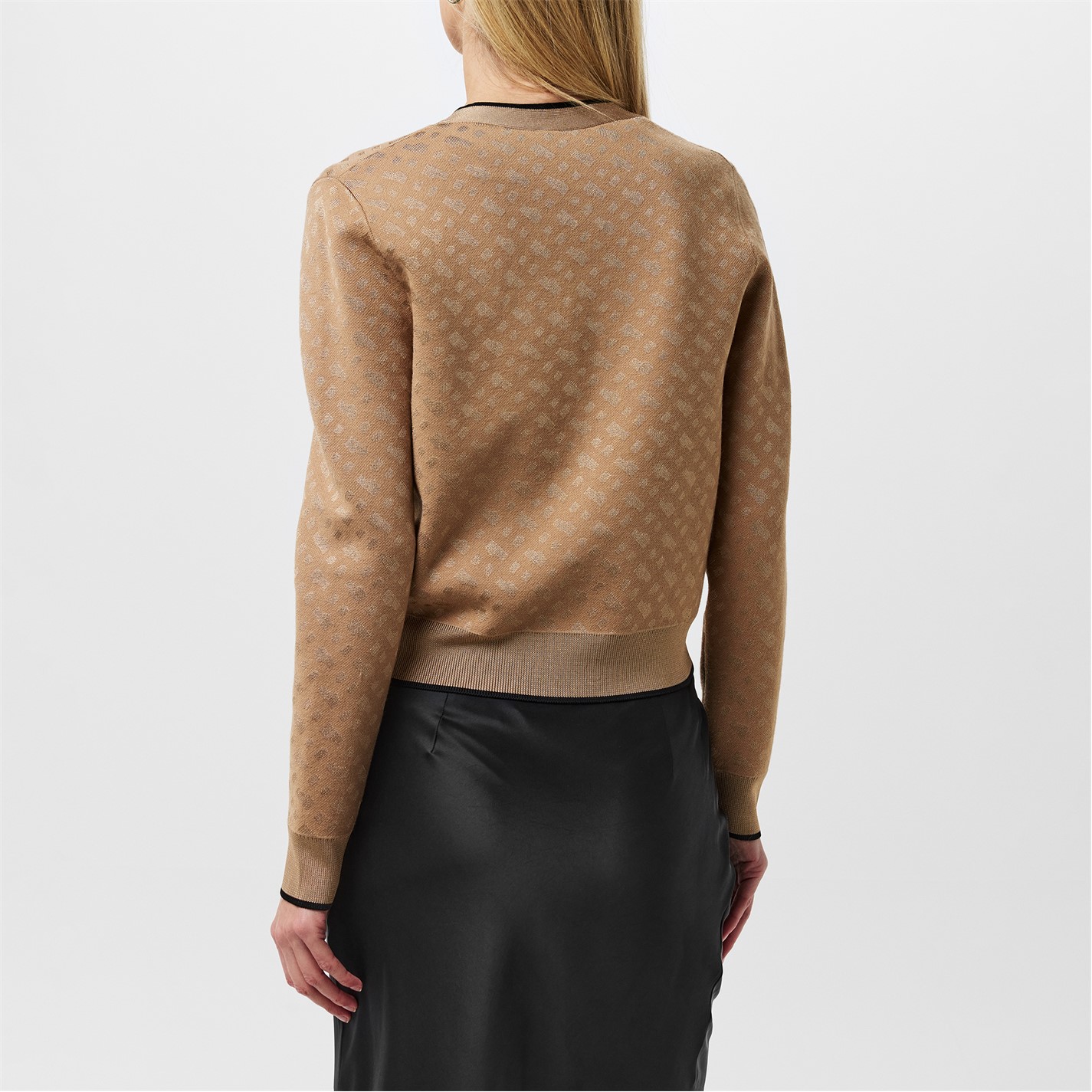 BOSS Med Beige 9201626 Women's BB Knitted Cardigan Fabric Style - 4