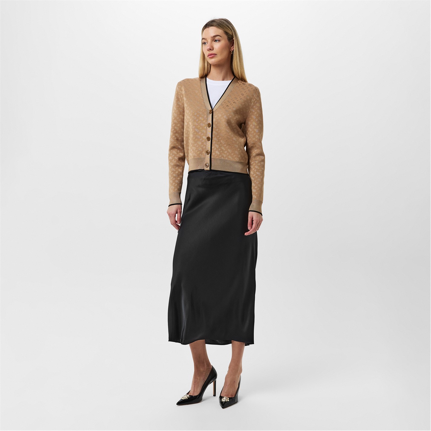 BOSS Med Beige 9201626 Women's BB Knitted Cardigan Fabric Style - 5