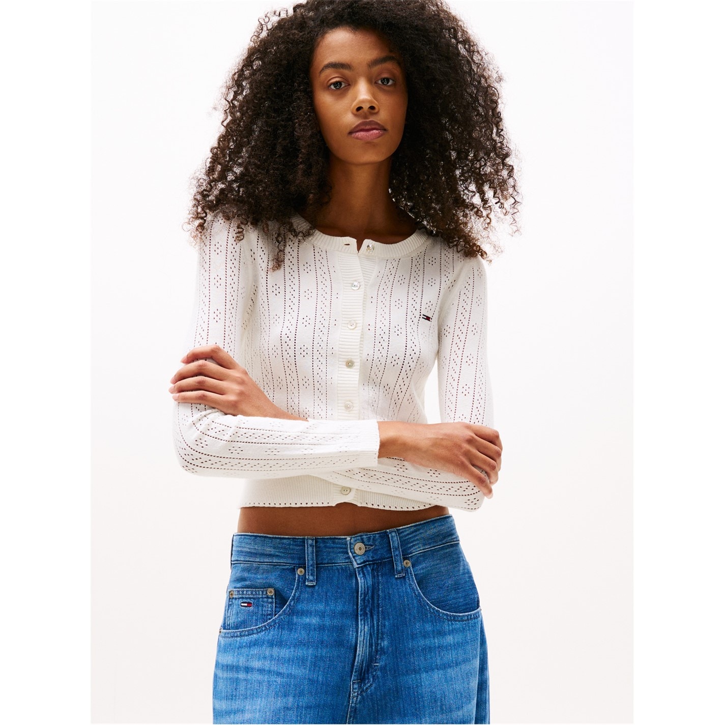 Tommy Jeans Ecru 7353488 Women's Poinelle Cardigan - 2