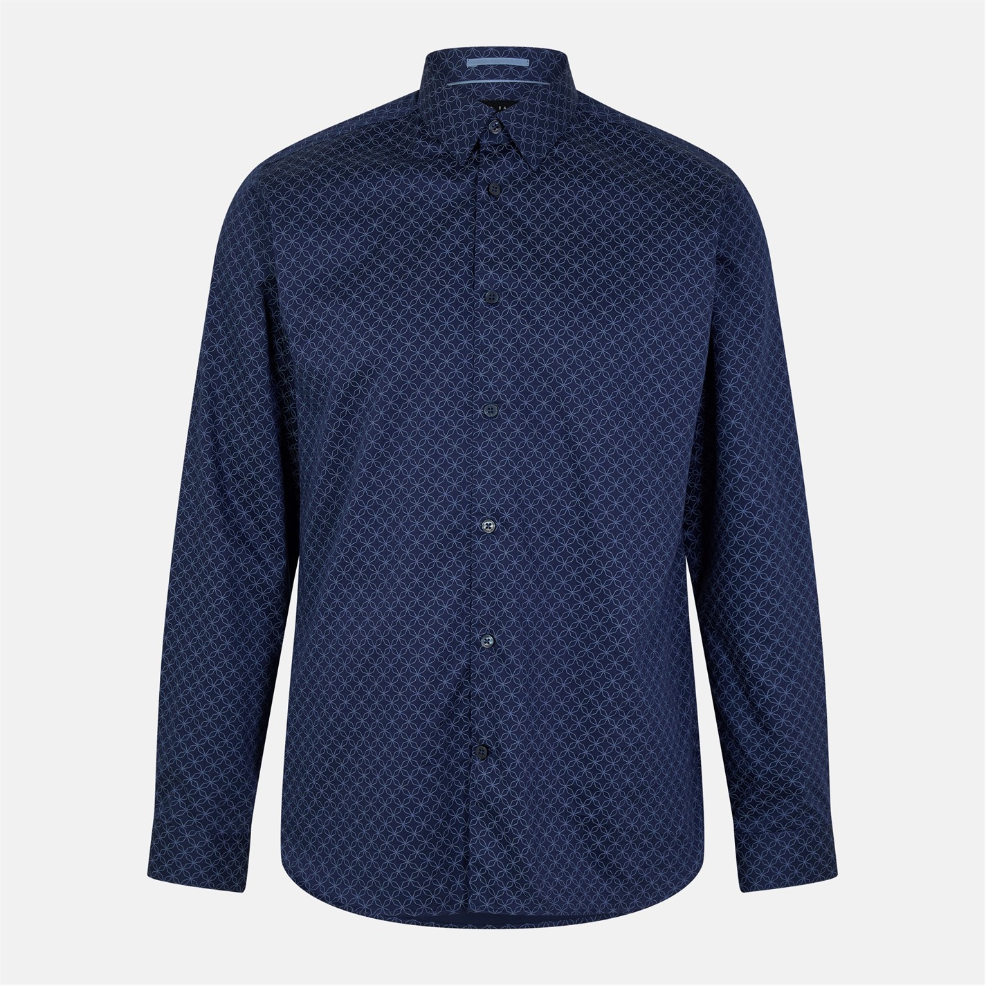 Košile Ted Baker Navy 7485240 Potter Geo Print Slim Shirt - 1